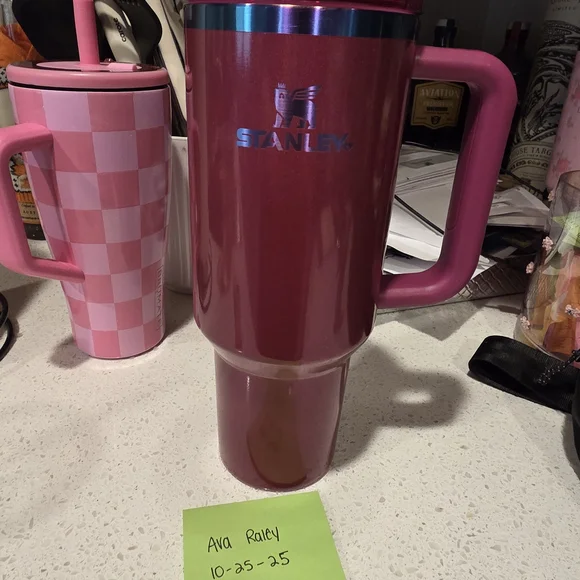 Pink Checkered Tumbler and Stanley Mug Set - Picture 5 of 5